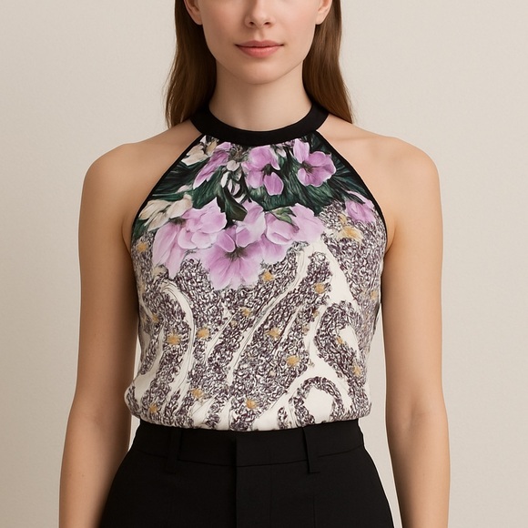 Elie Tahari Floral Top - Picture 1 of 7